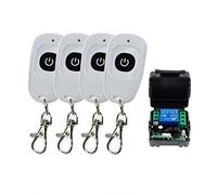 Motor Puerta Corredera, 315MHz / 433MHz DC12V 1CH RF Interruptor de control remoto inalámbrico Interruptor de puerta 5 transmisores con receptor for el sistema de bloqueo de control de puerta