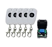 Motor Puerta Corredera, 315MHz / 433MHz DC12V 1CH RF Interruptor de control remoto inalámbrico Interruptor de puerta 5 transmisores con receptor for el sistema de bloqueo de control de puerta