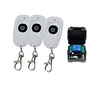 Motor Puerta Corredera, 315MHz / 433MHz DC12V 1CH RF Interruptor de control remoto inalámbrico Interruptor de puerta 5 transmisores con receptor for el sistema de bloqueo de control de puerta