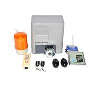 Motor Puerta Corredera, Kit de Motor de puerta corredera de 600kg con 2 controles remotos, operador de puerta, abridor de puerta automático, juego de motorización de puerta remota(Kit4)
