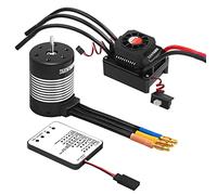 Motor RC sin escobillas 3650 5900 KV y 120 A ESC y programa, juego de tarjetas de programa, resistente al agua, motor ESC, piezas de actualización combo para 1:10 escala RC Buggy/rally coches
