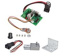 Motor reductor de 12 V CC con regulador, motor de reducción de velocidad con engranaje helicoidal, piezas de transmisión para maquinaria de reducción helicoidal turbo, incluye (12V150RPM)