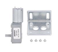 Motor reductor de 12 V CC, motor de reducción de velocidad con engranaje helicoidal de una sola vía y autobloqueo, par de 4-25 kg·cm, eje de 12 mm y carcasa de aleación de zinc, (6RPM)