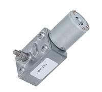 Motor reductor de tornillo sin fin 12V DC, autoinbloqueo, reversible, eje 8 mm - Alta arcasa de aleación zinc y bajo ruido para robótica y domótica (150RPM)