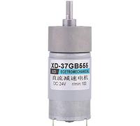 Motor reductor de torsión grande de 15 W CC, motorreductor reversible a derecha e izquierda de 12 V y 24 V con engranajes metálicos y cable de cobre, motor de alto par y baja (24V 100rpm)