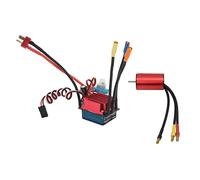 Motor sin cepillo de 4600kV y motor de aluminio S35A de aluminio ESC Motor sin escobillas con ESC para automóviles RC Universal 1/16 1/18 Red 24x40 mm
