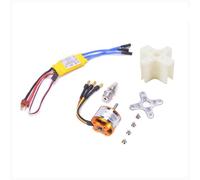 Motor sin escobillas A2212 2212 1400KV 2200KV 30A ESC SG90 9G Micro Servo hélice de 6 pulgadas/8 pulgadas for helicóptero de avión de ala fija RC(1400KV ESC Tplug)