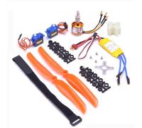 Motor sin escobillas A2212 2212 1400KV 2200KV 30A ESC SG90 9G Micro Servo hélice de 6 pulgadas/8 pulgadas for helicóptero de avión de ala fija RC(1400KV Tplug 2servos)