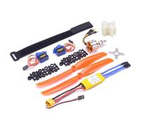 Motor sin escobillas A2212 2212 1400KV 2200KV 30A ESC SG90 9G Micro Servo hélice de 6 pulgadas/8 pulgadas for helicóptero de avión de ala fija RC(1400KV XT60 2servos)