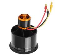 Motor sin Escobillas EDF Conjunto de Ventilador con Conducta con Excelente Potencia para el Avión RC Estable Aleación de Aluminio de Aluminio Negro (CW)
