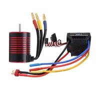 Motor sin escobillas ESC Combo Alto Torque 1/10 RC Aluminio Aleación de aluminio Rojo Negro (3600KV)