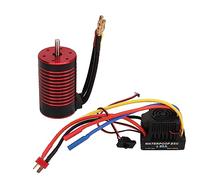 Motor sin escobillas RC 3660 de 80 A, controlador de velocidad eléctrico con ESC y conector macho T, ESC 1/8 para coche RC, aleación de aluminio, plástico, 2 a 4 celdas Lipo, 4 a (3100KV)