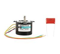 Motor síncrono de baja velocidad, caja de cambios de eje redondo CW o CCW de 6-10W 5 50 RPM para plato giratorio de chimenea eléctrica (5 vueltas)