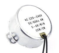 Motor síncrono Mini tamaño Motor de microondas AC Motor síncrono Motor de engranajes Motor giratorio 4W CW/CCW 220-240V(5-6RPM)