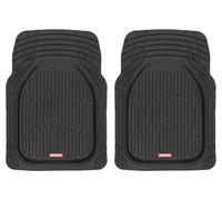 Motor Trend - 2 alfombrillas delanteras de coche, forro de contorno FlexTough negro, alfombrillas de goma resistentes para coche, SUV, camión y furgoneta, protección para todo tipo de clima, ajuste