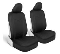 Motor Trend SpillGuard - 2 fundas de asiento negras para automóviles y camiones, forro de neopreno, impermeables, solo para asientos delanteros, protector de fundas de asiento para SUV, Forros para