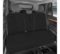 Motor Trend SpillGuard - Funda Impermeable para Asiento Trasero de Coche, Costuras Negras, Protector de Asiento Trasero Dividido con Acolchado de Neopreno, Funda de Asiento Trasero para niños y