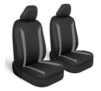 Motor Trend SpillGuard - Fundas de Asiento para Coches, Camiones, SUV, Fundas de Asiento Grises con Forro de Neopreno Impermeable, Fundas de Asiento de automóvil Solo para Asientos Delanteros, Forros