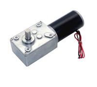 Motor Tubular cepillado de bloqueo automático, 1 Uds., 12V/24V, con reductor de tornillo sin fin for puerta corredera/automatización de puerta, rotación inversa 5840-31ZY(206R35,12V)