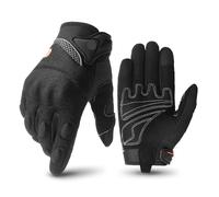 Motorbike Breathable Racing Glove Motorcycle Full Finger Gloves Motocross Motorbike Breath Mesh Touch Screen Racing Glove(SU-01 Black,XL)