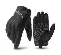 Motorbike Breathable Racing Glove Motorcycle Full Finger Gloves Motocross Motorbike Breath Mesh Touch Screen Racing Glove(SU01 Black,L)