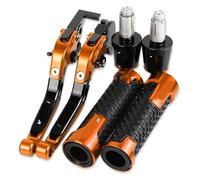 Motorbike Drum Brakes Motorcycle Adjustable Brake Clutch Levers Handlebar Hand Grips Ends For Kawasaki For Z125 For Z125PRO 2015-2018 Reservoir Levers,Palanca de Freno y Embrague