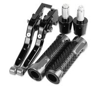 Motorbike Drum Brakes Motorcycle Adjustable Brake Clutch Levers Handlebar Hand Grips Ends For Kawasaki For Z125 For Z125PRO 2015-2018 Reservoir Levers,Palanca de Freno y Embrague
