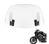 Motorcycle Adjustable Windshield Extension - ABS Universal Fit 30x19x5cm High Clear Screen - Front Raised Wind Deflector For General Models - Protective Visor Guard