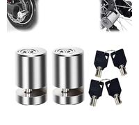 Motorcycle and Bicycle Anti-Theft Disc Brake Lock, Anti Theft Motorbike Security Disc Wheel Lock with Two Keys, Alloy Steel Disc for Motorcycles Bikes and Scooters Secure Your Ride (2PCS,Large)