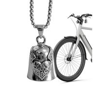 Motorcycle Bell - Heart Wing Motorbike Charm Accessory, Good Luck Biker Bell Pendant for Riders Long Distance Drive Road Trip and Daily Commute, Protective Gift for Motorcycles Bicycles and Keychains