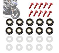 Motorcycle Bolt Kit - Fairing Screw Set, Windscreen Fastener Pack | 10pcs M5 Nuts Bolts, Replacement Hardware Components, Motorcycle Accessories, for Motorcycles Vehicles Repair Use