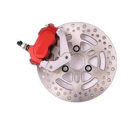 Motorcycle Brake Caliper Pump Adapter Bracket 200mm+ Brake Disc For Yamaha For Aerox For Nitro For BWS 100 For Jog 50 RR For Brake Caliper Kit(Rosso)