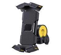 Motorcycle Cell Phone Hold - Bicycle Phone Holder | 360° Rotation Shockproof Mobile Holder for Motorcycle Handlebar | Silicone Anti-Slip Motocross Navigation Cradle, Adjustable Motocross Mount Cradle