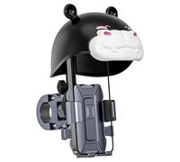 Motorcycle Cell Phone Mount - 360° Rotating Rainproof Handlebar Holder for Secure Phone Grip, Adjustable Bracket with Anti-Slip Design for Scooter Motorbike Mountain Road Riding, Black Alloy, Box Pack