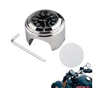 Motorcycle Clock - Aluminum Digital Cloock for Handlebar Mount | Waterproof Vibration-Resistant Motercycle Handle Bar Cllock with Backlight Mini Dashboard Scooter ATV Cruiser Bike