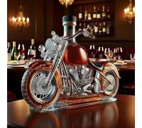 Motorcycle Design Glass Whiskey Decanter - Botella de vino con forma de whisky 3D - Funny Bottle for Whiskey, Champán, Vodka, Kitchen, Restaurante, Comercial, MotorcycleNuevo modelo