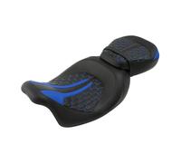 Motorcycle Driver & Passenger Seat Compatible With Harle Touring Street Glide Road Glide Road King Electra Glide 2009-2023(Blue)