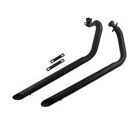 Motorcycle Dual Exhaust Full System Slash Cut Muffler Fits For Yamaha For Virago For XV750 For XV1100 For S(Black Type A)