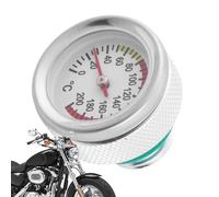 Motorcycle Engine Oil Cap - Aluminum Lid With Temperature Gauge - Motorcycle Oil Fill Cap - For Restoration Repair Shops Riders Motorbike Enthusiasts Mechanics Daily Commuters