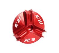 Motorcycle Engine Oil Filler Cap Bolt Cover CNC Aluminium Alloy Fuel Filler Cap Protection Accessories Compatible with Yamaha YZF-R3(Red)