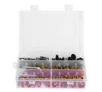 Motorcycle Fairing Bolts Kit ABS Aluminum Windscreen Bodywork Screws Nuts Hardwares for Motorbike Accessories Black Red Gold Silver Blue 173pcs (Golden)