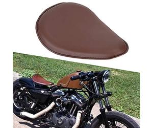 Motorcycle Fit para Almohadilla de Cojín de Asiento con Resortes de Montaje en Forma para Brown Pu Leather Riding Authority para Fit For Fit para Fit For Bobber Chopper