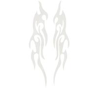 Motorcycle Flame Stickers, 2-Piece Weatherproof Decals, Cool Car Emblem Set, Bold Graphic Accent, Peel-and-Stick Vinyl Design, for Bumper Truck Window Mailbox Suitcase Use