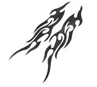 Motorcycle Flame Stickers, 2-Piece Weatherproof Decals, Cool Car Emblem Set, Bold Graphic Accent, Peel-and-Stick Vinyl Design, for Bumper Truck Window Mailbox Suitcase Use
