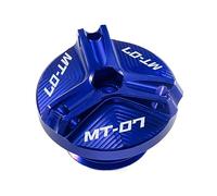 Motorcycle Front and Rear Brake Tank Cap and Engine Oil Filling Cap Accessories Compatible with Yamaha MT07 2021 2022 MT 07 FZ07 2014-2020 (Color : A Set-Black, Size : A)(Oil Filler Cap Blue)