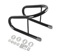 Motorcycle Front Wheel Chock Stand - Stainless Steel Parking Ramp For Tire Stop - Heavy Duty Bike Stabilizer For Garage Storage - Floor Mount Shop Wheel Dock