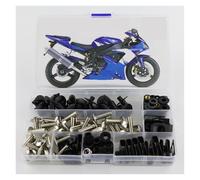 Motorcycle Full Fairing Bolts Kit Bodywork Screws Fairing Clips Steel Kit Set Fit For Yamaha For YZF-R1 For R1 2002 2003,Accesorios de Moto(Silver)