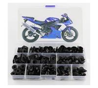 Motorcycle Full Fairing Bolts Kit Bodywork Screws Fairing Clips Steel Kit Set Fit For Yamaha For YZF-R1 For R1 2002 2003(Negro)