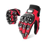 Motorcycle Gloves Waterproof Windproof Full Finger Moto Motorbike Riding Gloves Touch Screen Moto Motocross Gloves Winter(SU05 Red,XXL)