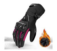 Motorcycle Gloves Waterproof Windproof Full Finger Moto Motorbike Riding Gloves Touch Screen Moto Motocross Gloves Winter(WN-01 Purple,XL)